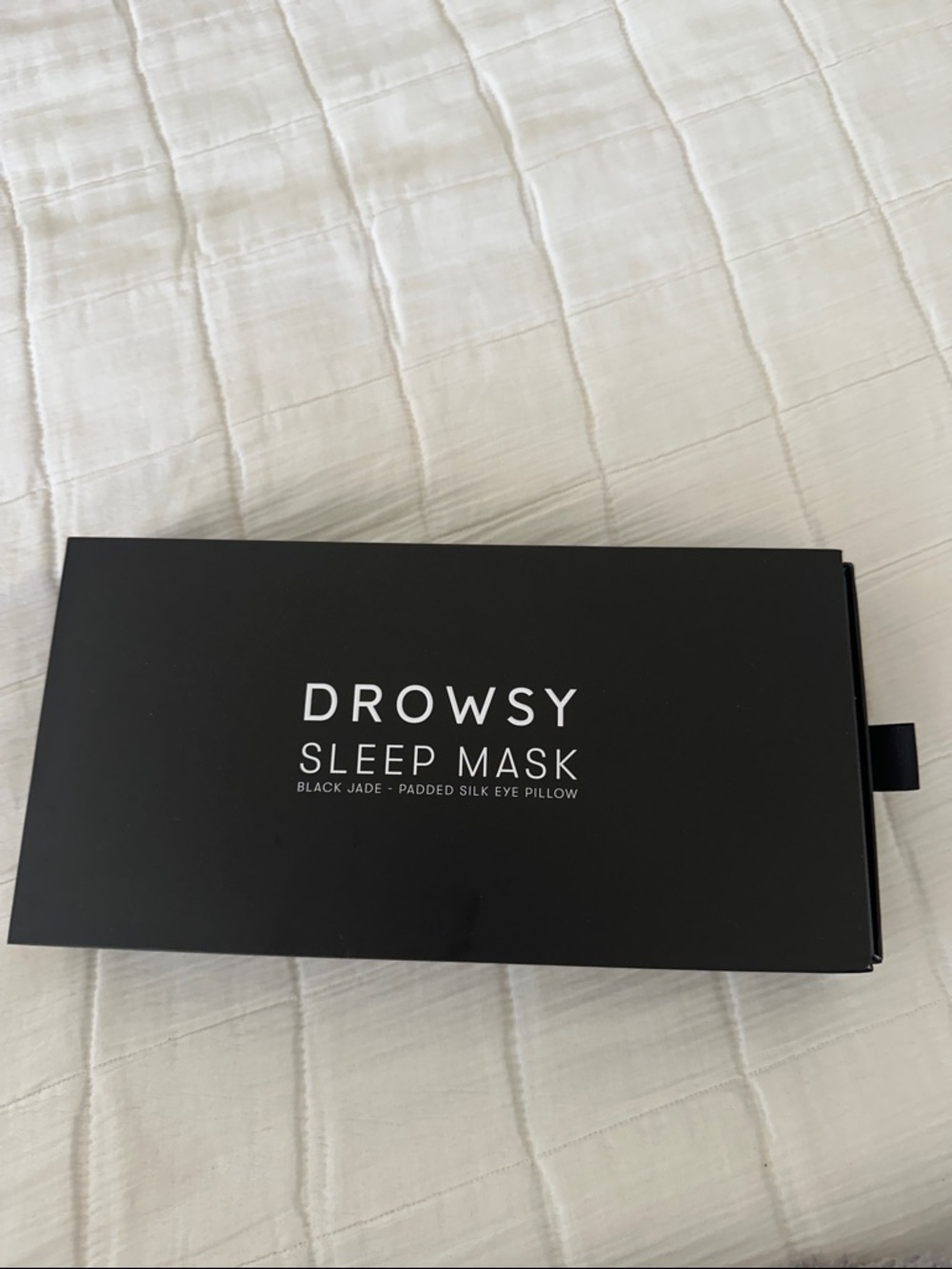 Drowsy Black Silk Sleep Mask in Gift Box brand new perfect for mothers days !